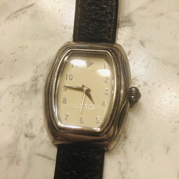 Silpada Designs brown leather watch. Double wrap strap - really quite gorgeous!! - Picture 2 of 6